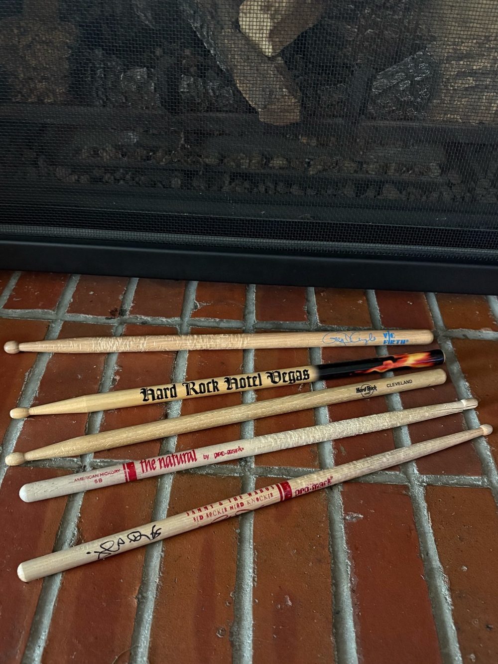 Lot of 5 Concert Used Drumsticks Collection – Hard Rock Vegas Signed Memorabilia